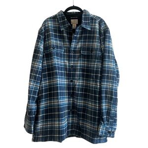 L.L. Bean Fleece Lined Flannel Size L-Reg